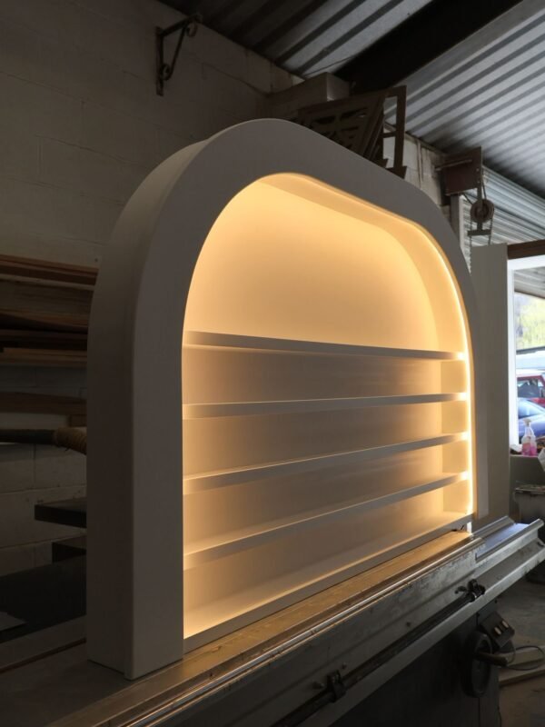 The Aura Arch: Bespoke Curved LED Nail Polish & Salon Display
